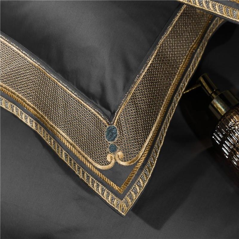 Grigio Premium Embroidered Duvet Cover Set