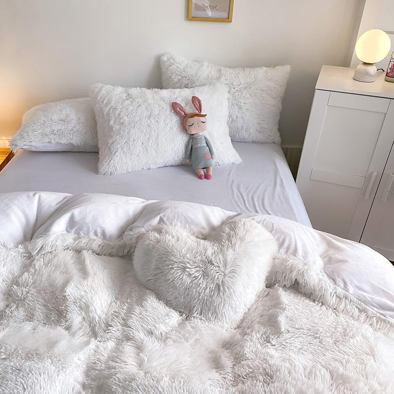 Hug and Snug Luxury Fluffy Plush Duvet Cover Set – Ultra-Soft Faux Fur Bedding