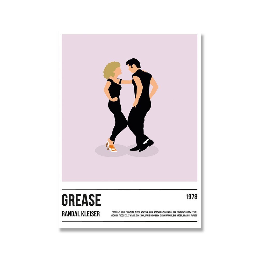 Iconic Movie Canvas Poster Prints in Modern Style, Unframed
