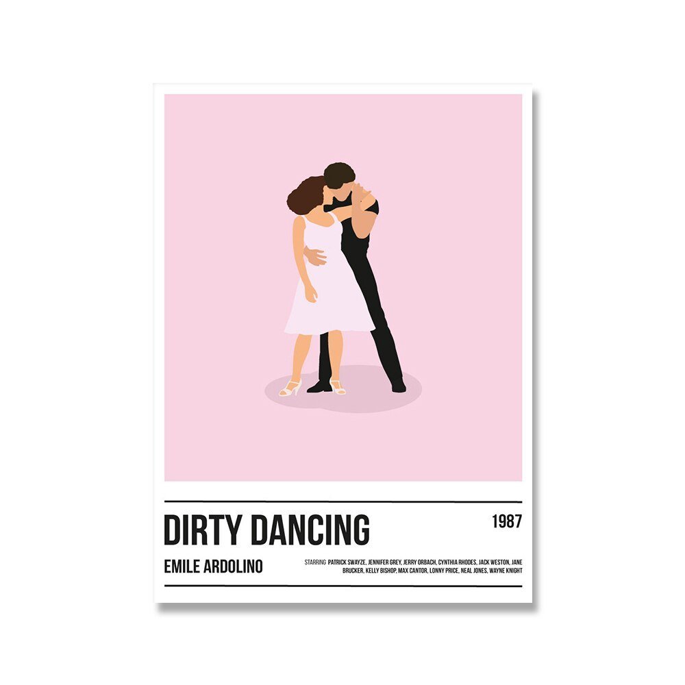 Iconic Movie Canvas Poster Prints in Modern Style, Unframed