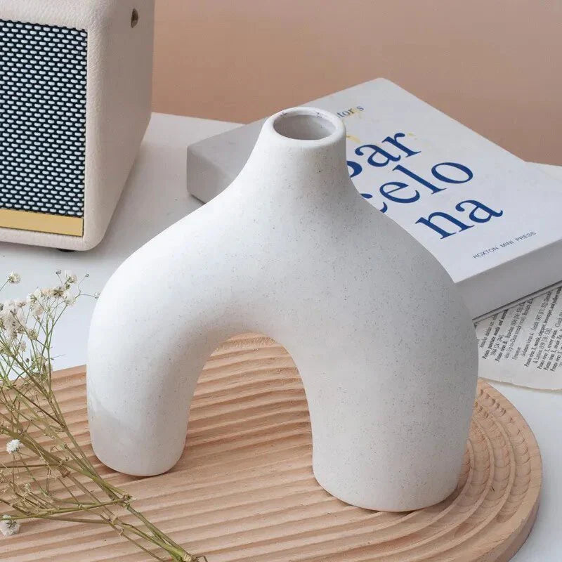 Irregular Minimalist Ceramic Vase Set for Modern Decor