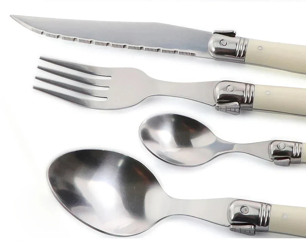 IvoryElegance – Luxury Laguiole Cutlery Set in Stainless Steel