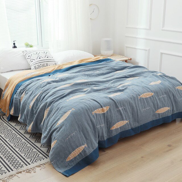 Japanese Soft Throw Blanket for Cozy Home Comfort
