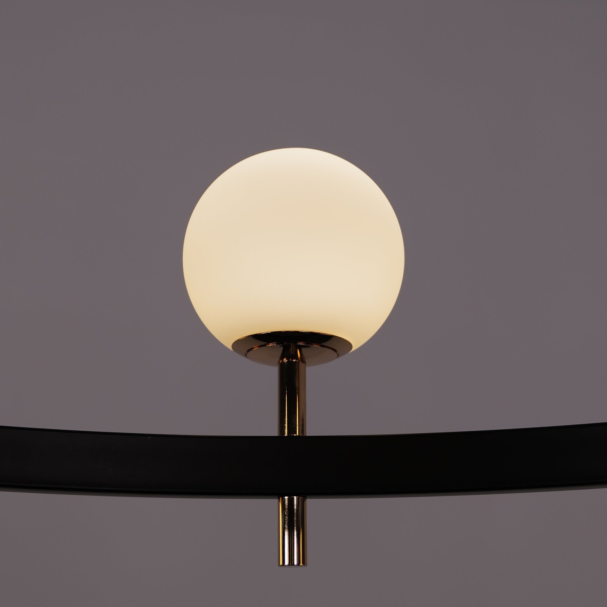 Kingsman Chandelier – Luxury Glass Globe Ceiling Light in Gold & Brown
