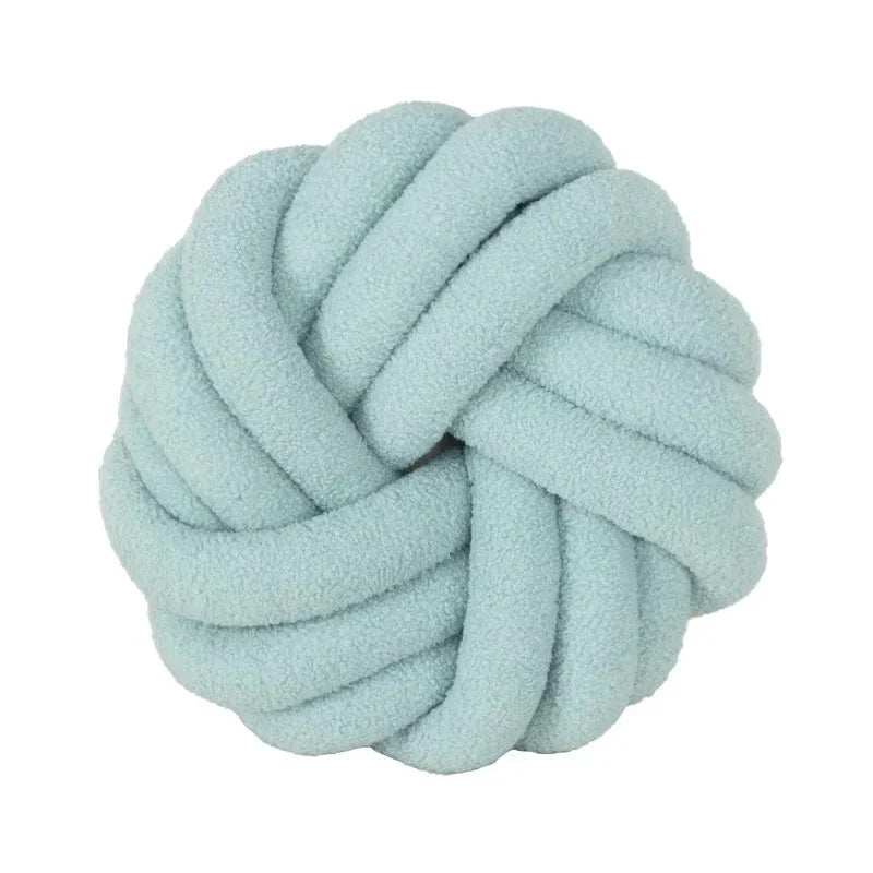 Lamb's Wool Knotted Throw Cushion - Cozy Hand Woven Design