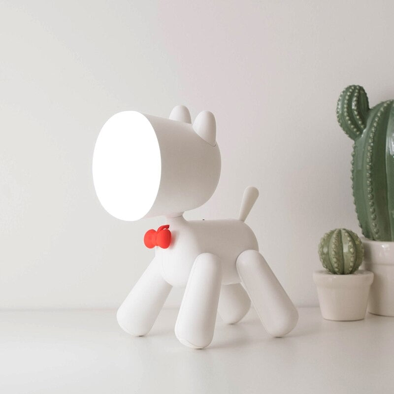 Cordless Dog Bedside Lamp - Cute Animal Night Light