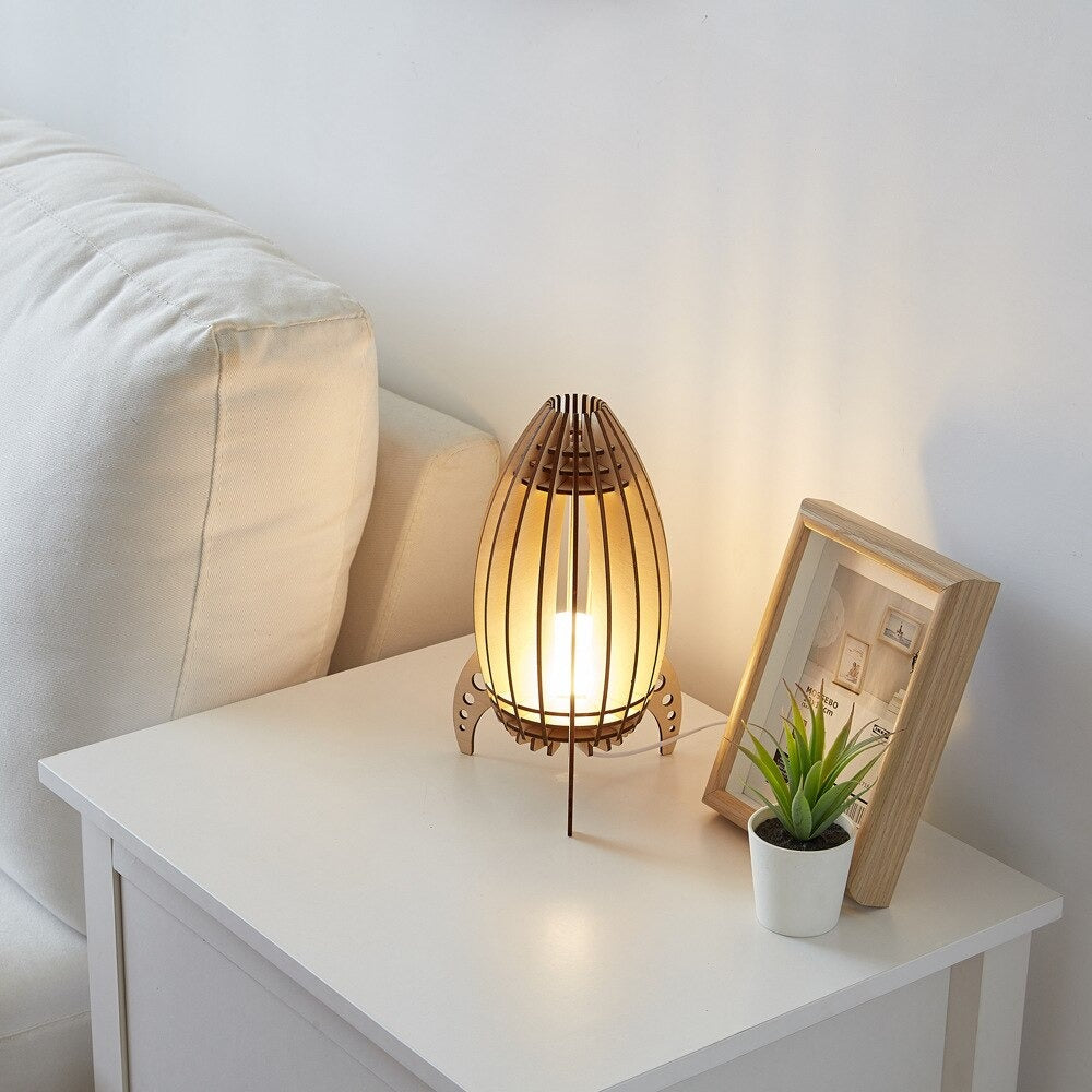 Rocket Bedside Lamp for Children - Vintage Edison Style
