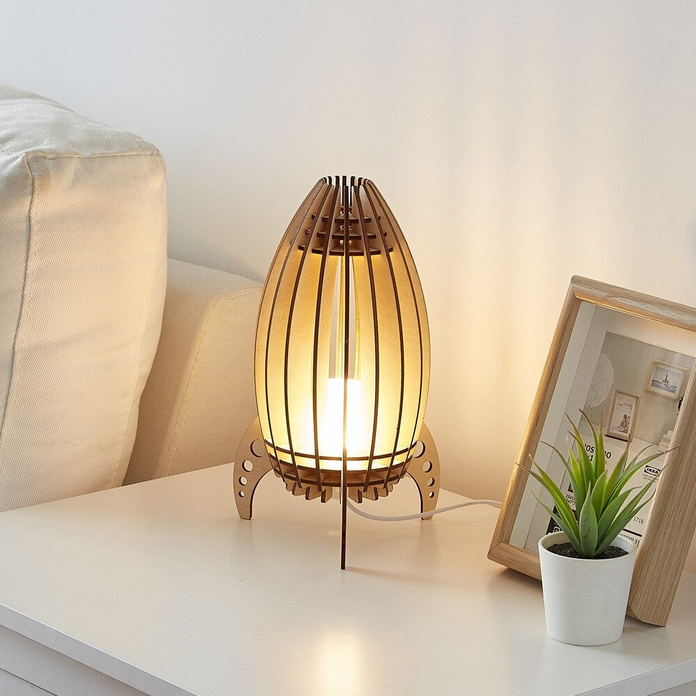 Rocket Bedside Lamp for Children - Vintage Edison Style