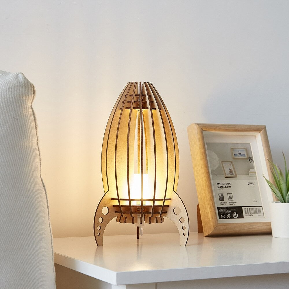 Rocket Bedside Lamp for Children - Vintage Edison Style