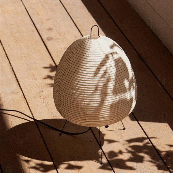 Akari Japanese Bedside Lamp with Paper Shade, Zen Style