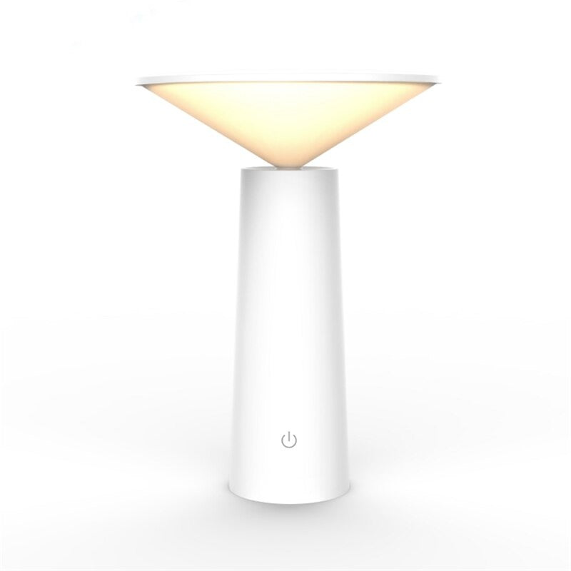 Rechargeable LED Bedside Lamp - Elegant Book Style Design