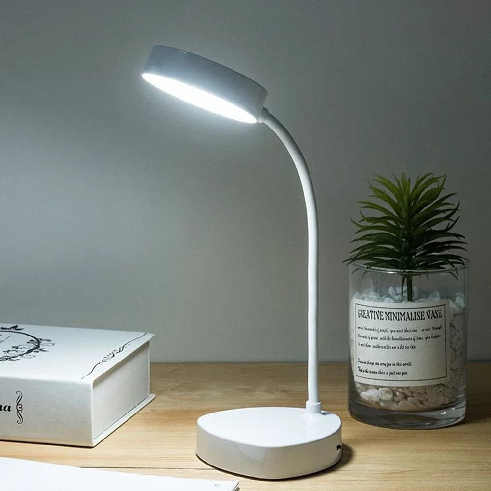 White Reading Bedside Lamp Vintage Metal Bell Design