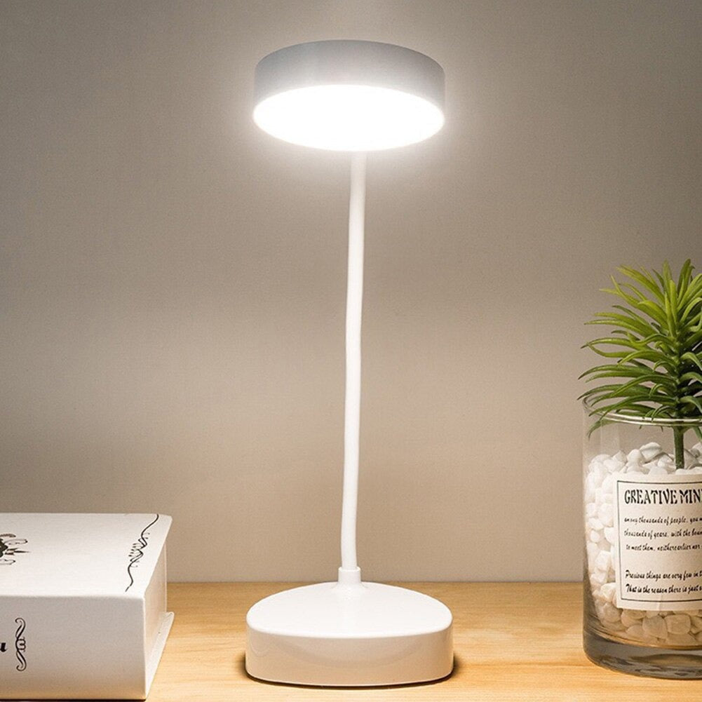 White Reading Bedside Lamp Vintage Metal Bell Design