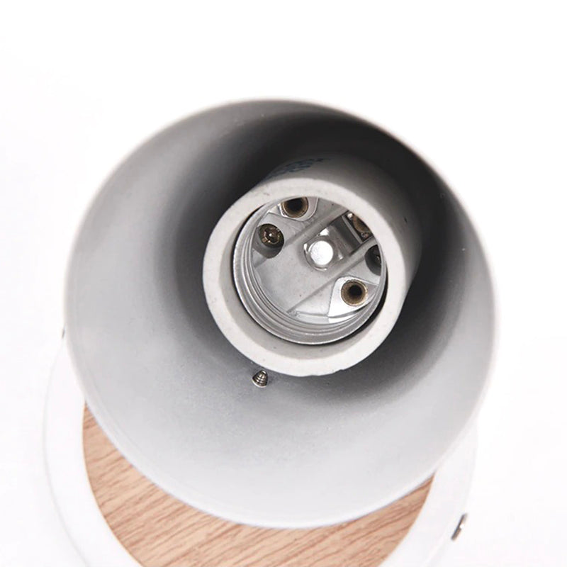 Scandinavian Style Wooden Wall Bedside Lamp with Touch Sensor