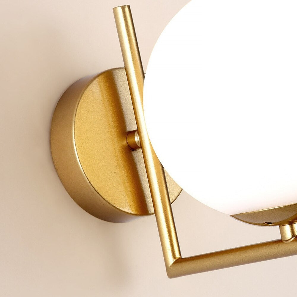 Design Moon Wall Bedside Lamp with Chic Glass Globe
