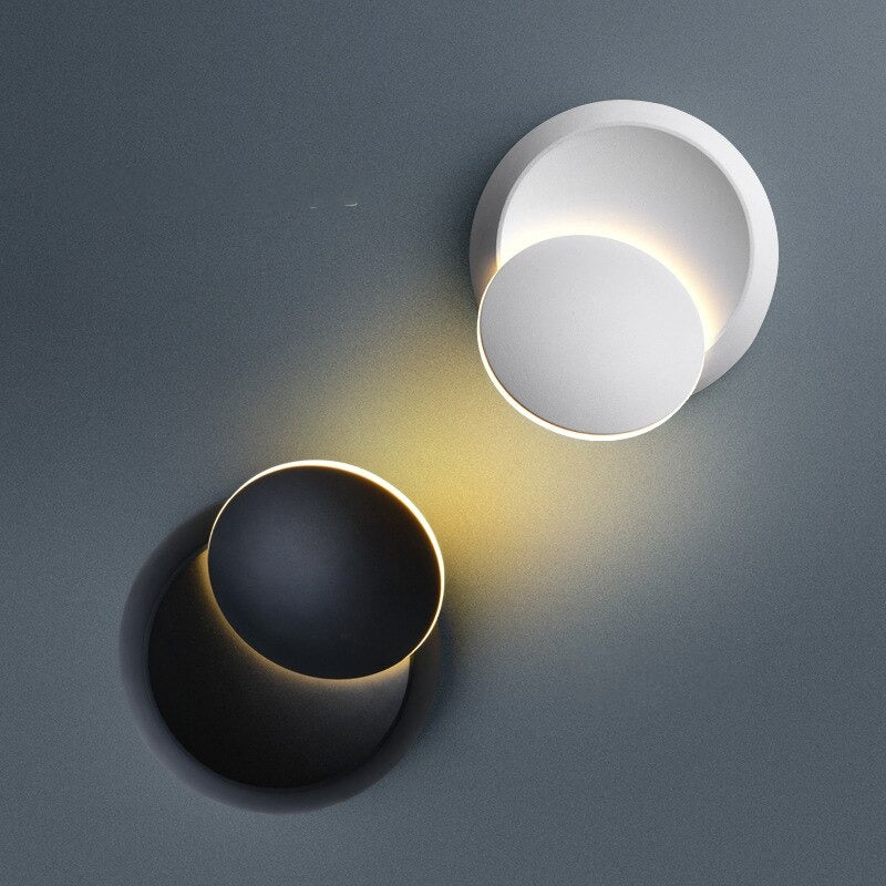 Rotating LED Wall Bedside Lamp with Retro Aluminum Design
