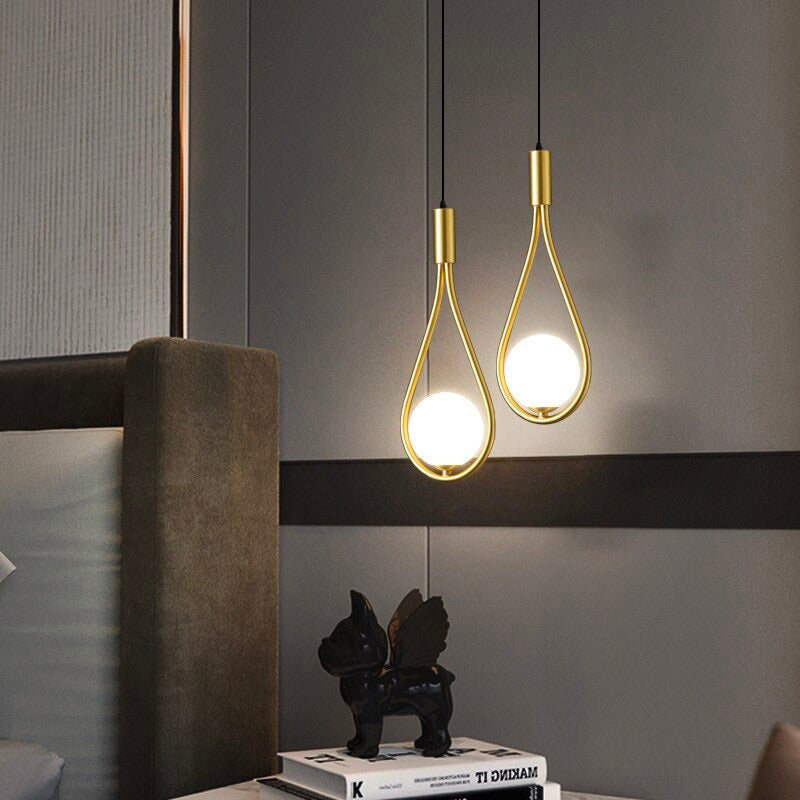 Brass Hanging Bedside Lamp with Modern Design and Style