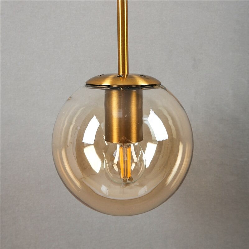 Glass Hanging Wall Bedside Lamp with USB Rechargeable Feature