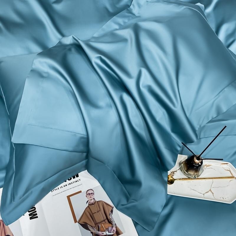 Light Blue Super Hero 1000 TC Duvet Cover Set – Ultra-Soft Egyptian Cotton with Sateen Finish