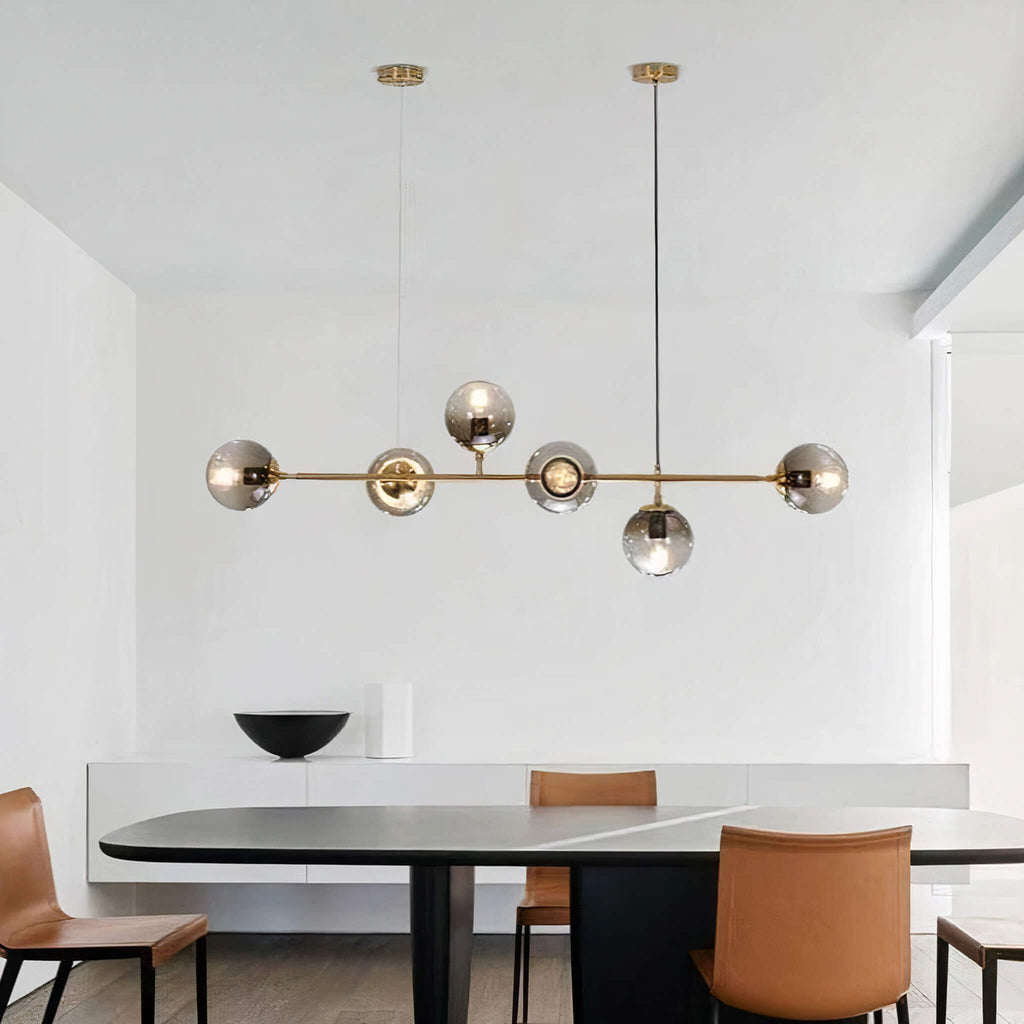London Loft Bubble Chandelier – Minimalist Glass Globe Pendant Light