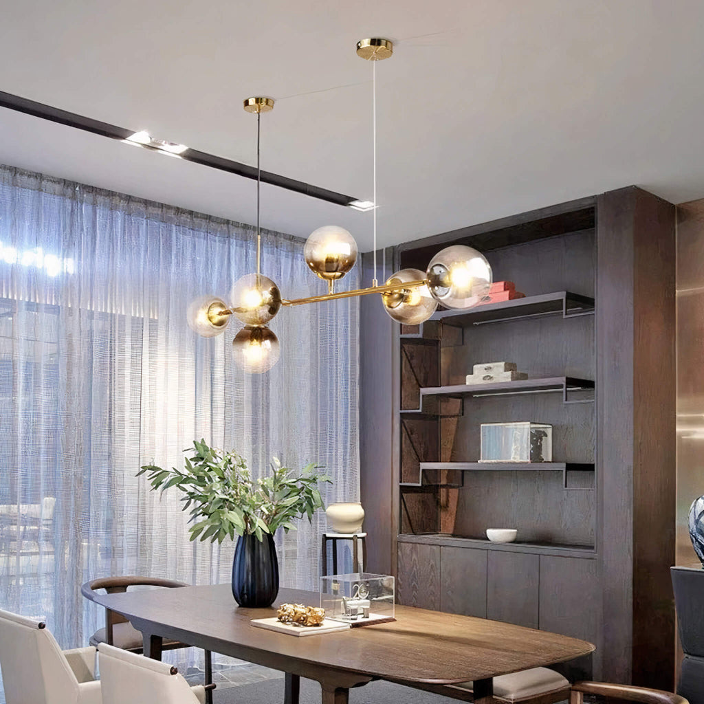 London Loft Bubble Chandelier – Minimalist Glass Globe Pendant Light