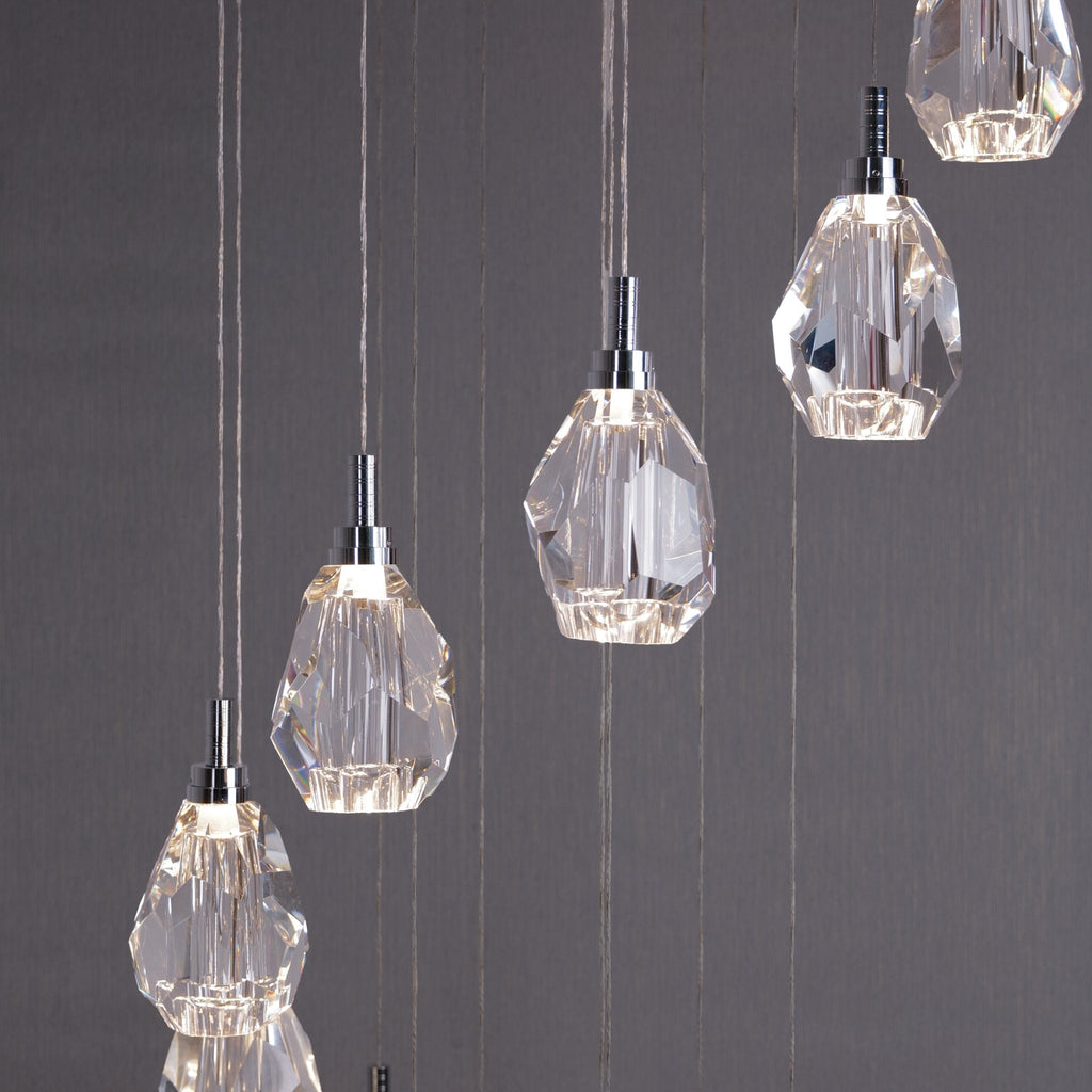 Luxe Light Crystals Chandelier – Luxury Dimmable Crystal Ceiling Light