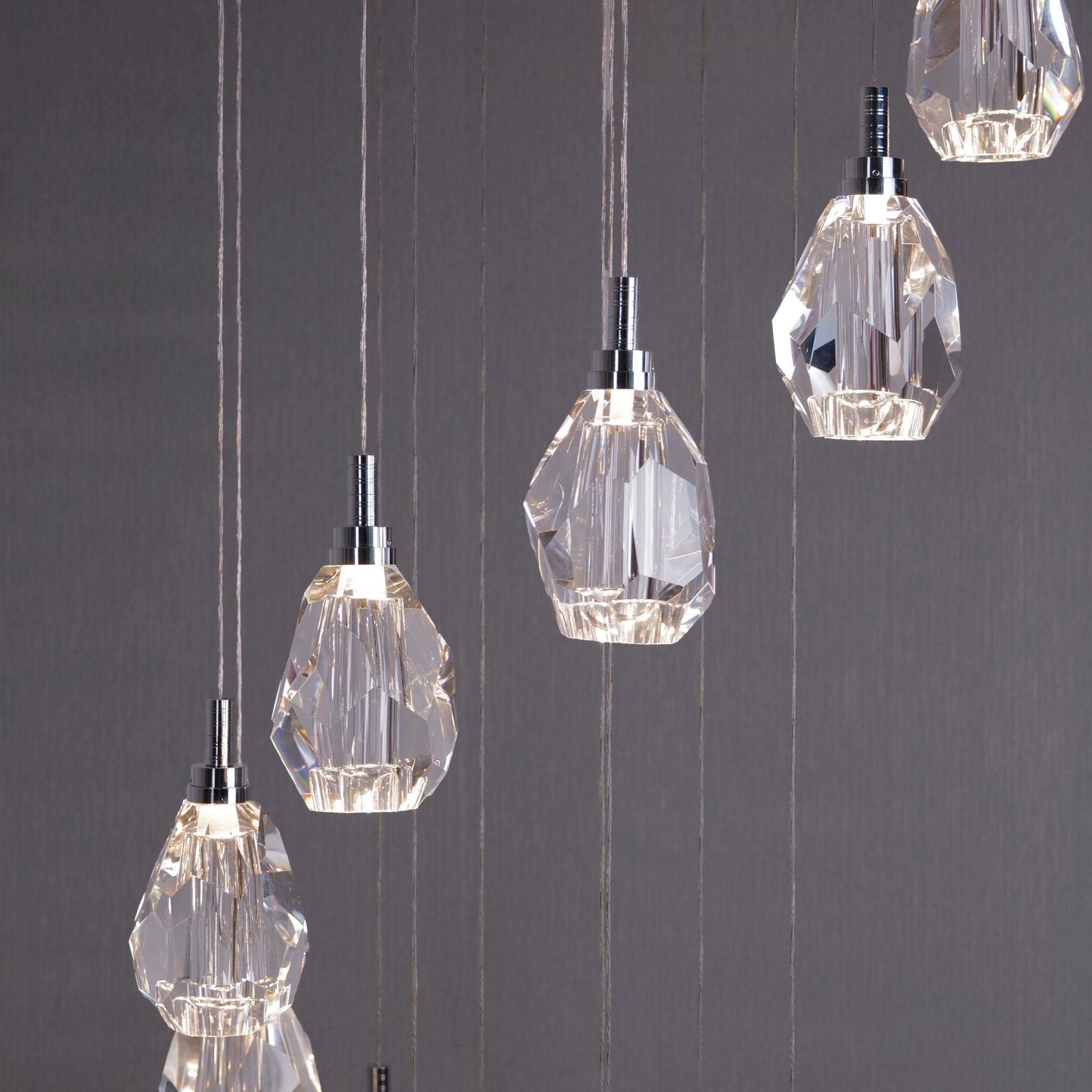 Luxe Light Crystals Chandelier – Luxury Dimmable Crystal Ceiling Light