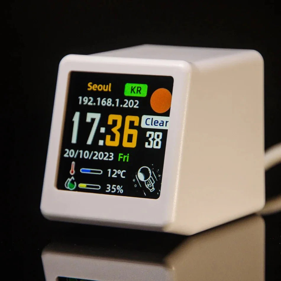 Mini Smart WIFI Multi Function Clock in Stylish Plastic