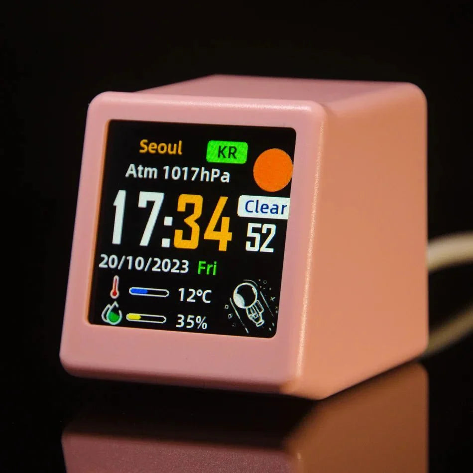 Mini Smart WIFI Multi Function Clock in Stylish Plastic