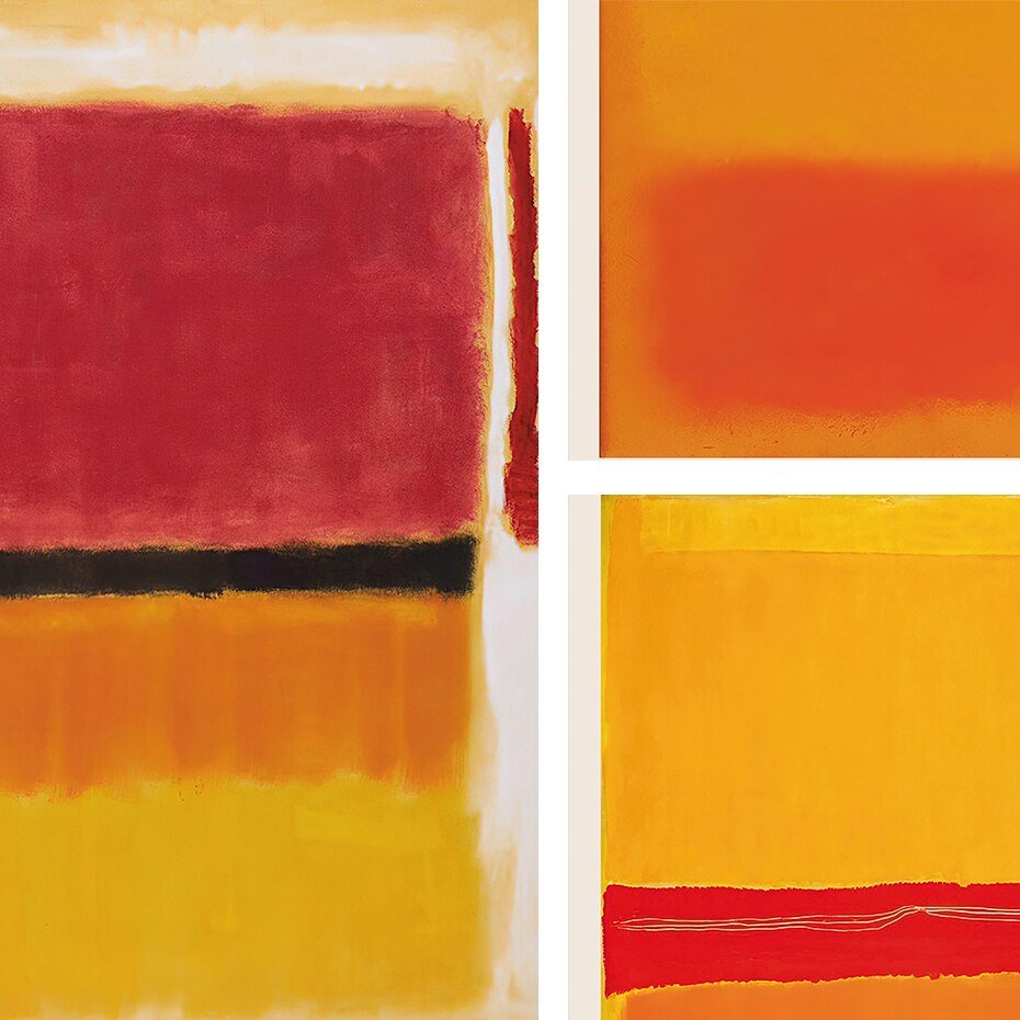 Modern Abstract Rothko Wall Art Posters - Unframed Canvas Print