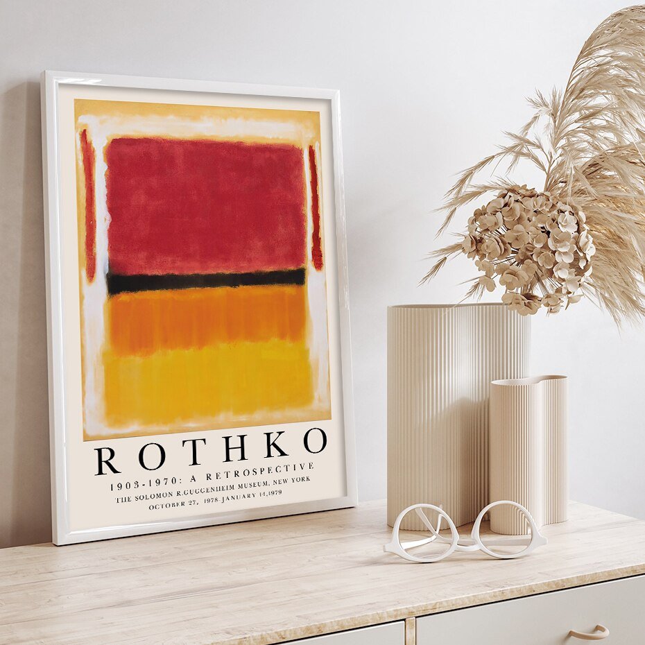 Modern Abstract Rothko Wall Art Posters - Unframed Canvas Print