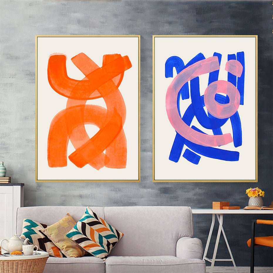 Modern Abstract Watercolour Wall Art Canvas Poster Print