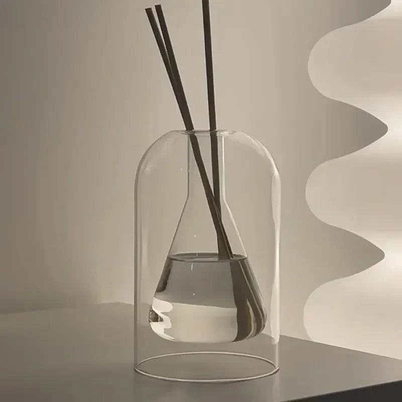 Modern Glass Aromatherapy Diffuser Bottle - Minimalist Design