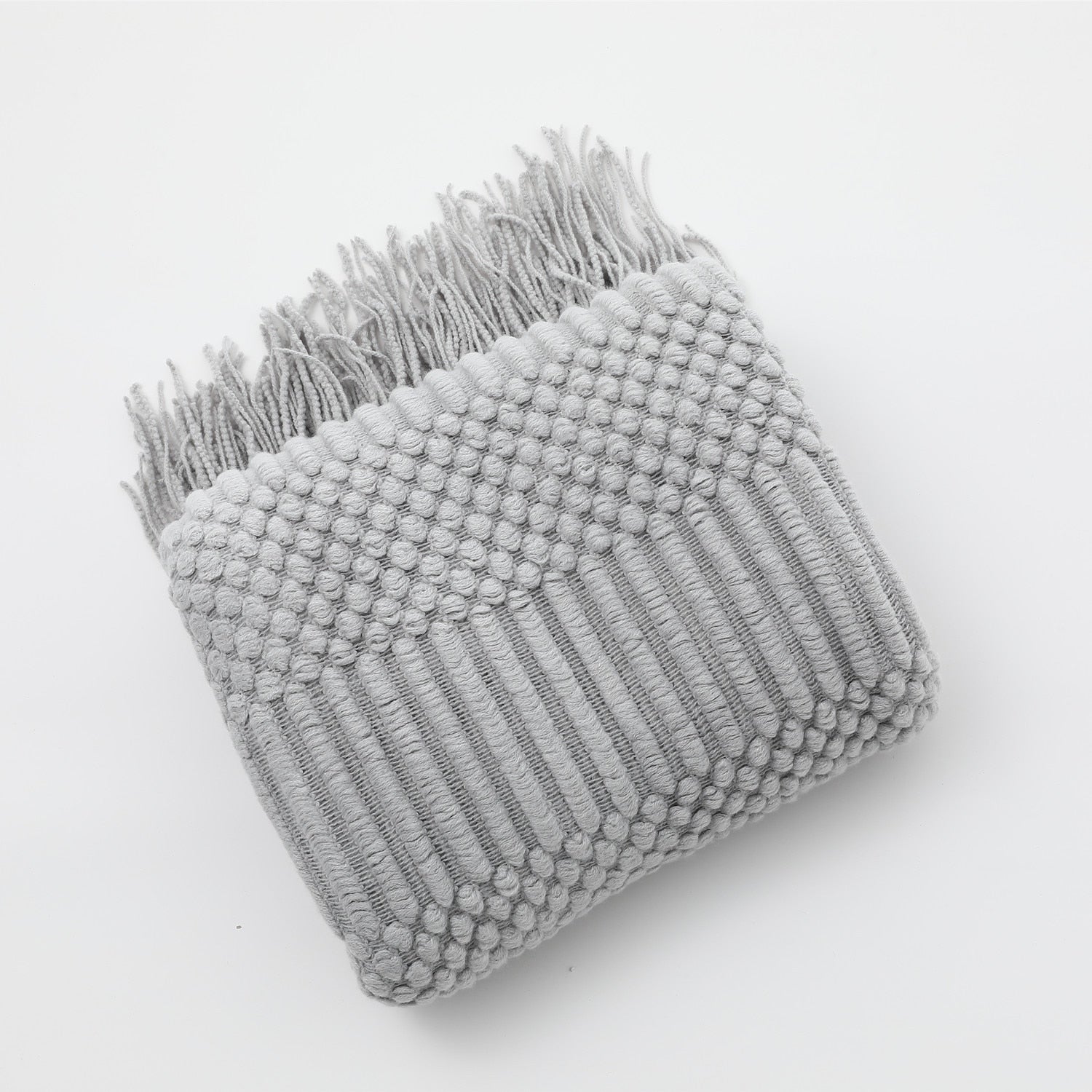 Nordic Solid Sofa Knitted Blanket for Cozy Comfort