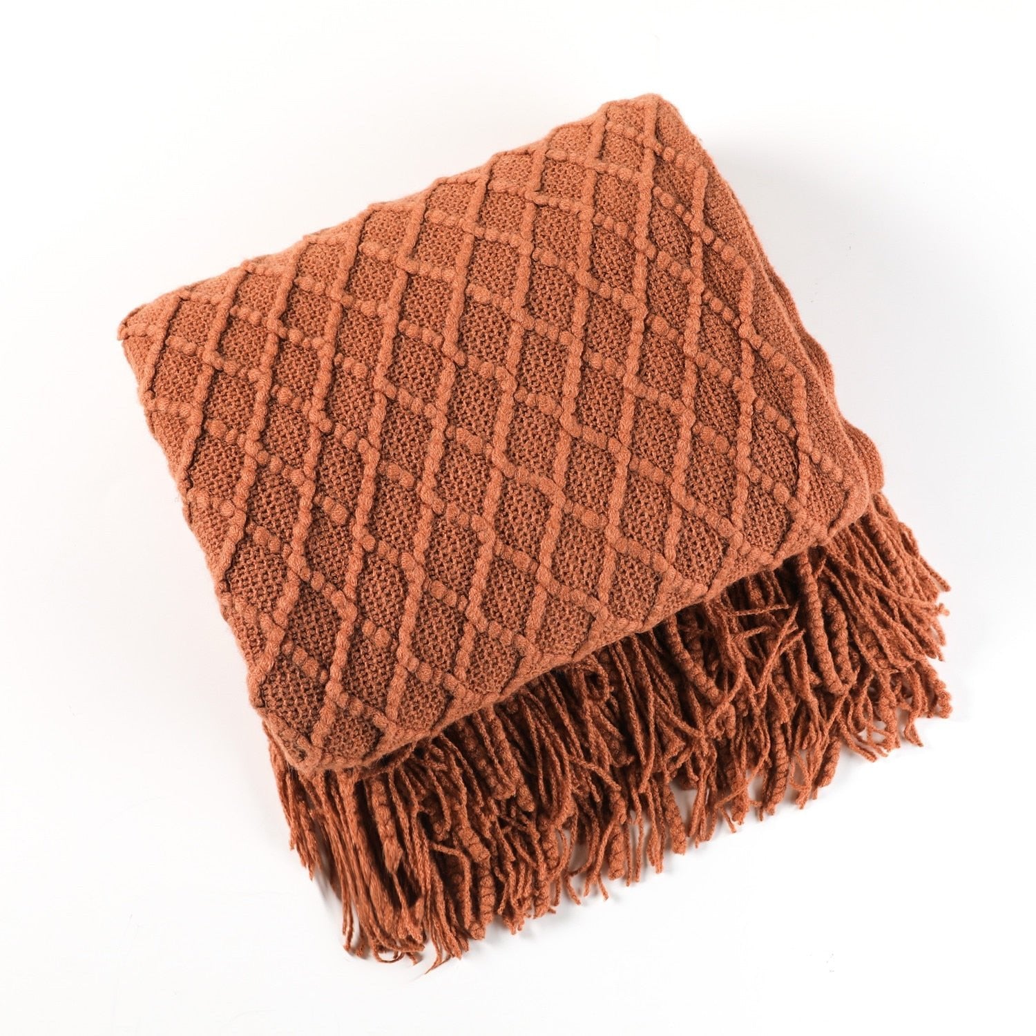 Nordic Solid Sofa Knitted Blanket for Cozy Comfort
