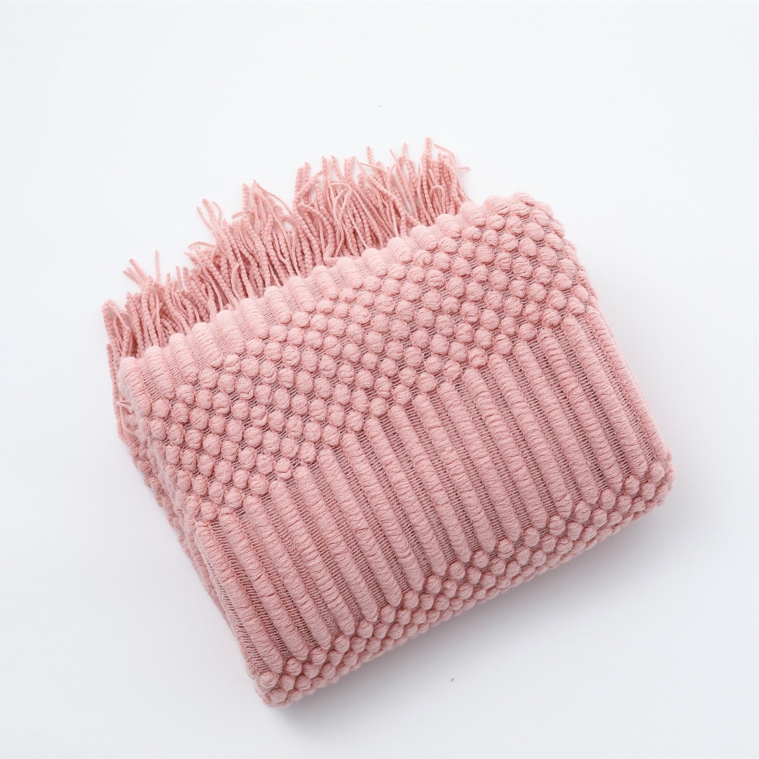 Nordic Solid Sofa Knitted Blanket for Cozy Comfort