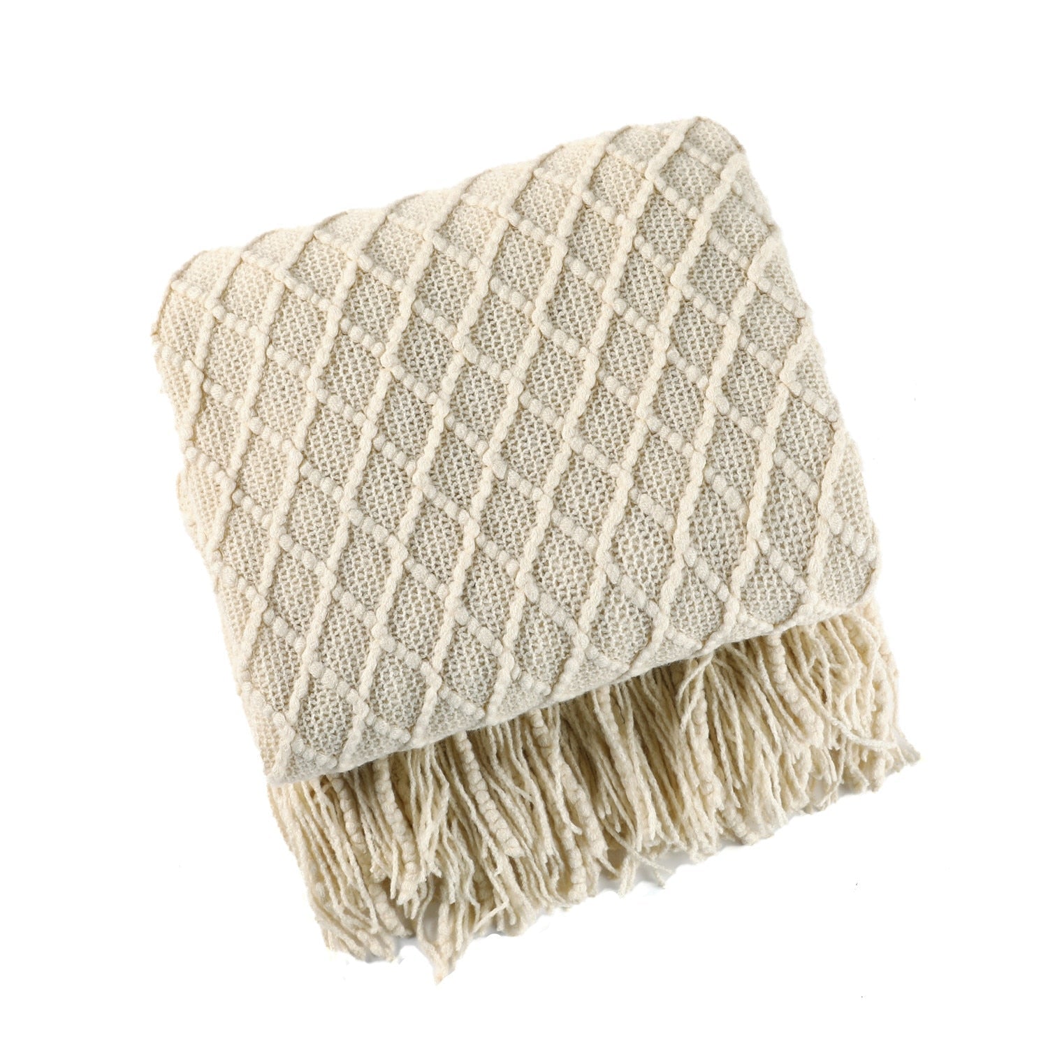 Nordic Solid Sofa Knitted Blanket for Cozy Comfort