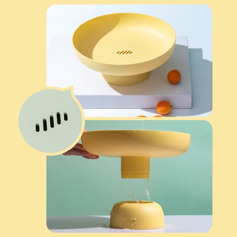 Nordic Style Fruit Bowl with Removable Drainer 26cm