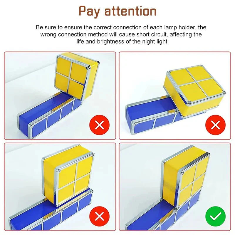 Novelty 3D Buildable Puzzle Night Light with LED Colors
