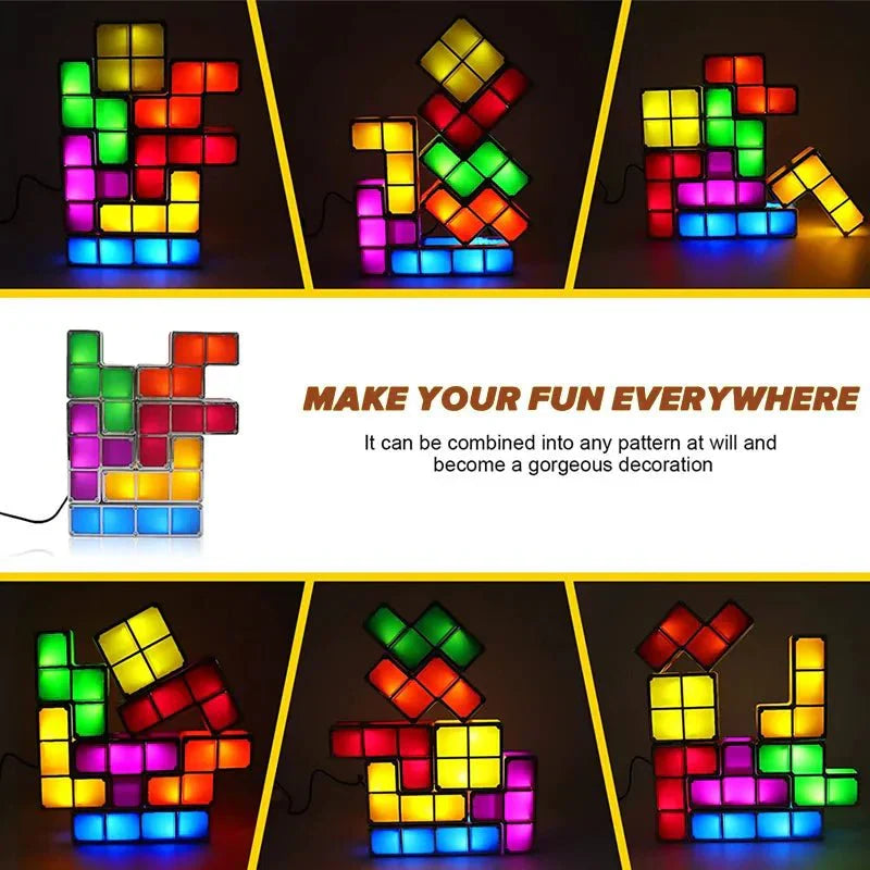 Novelty 3D Buildable Puzzle Night Light with LED Colors