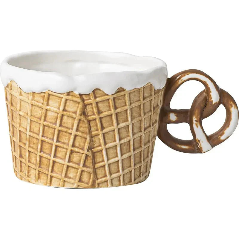 Novelty Cookie Shape Mug & Plate Set - Eco-Friendly Ceramic