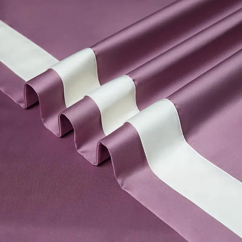 One-Line Duvet Cover Set – 1200 TC Egyptian Cotton with Elegant Border Detail