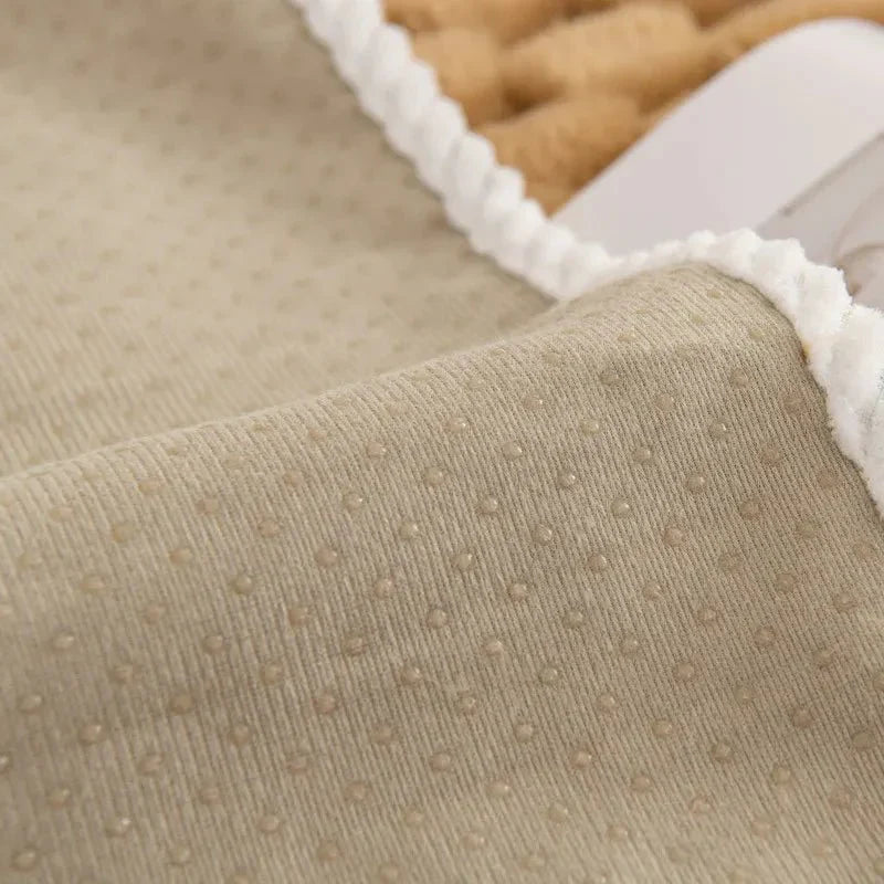 Pastel Colour Thickened Plush Sofa Blanket for Cozy Comfort