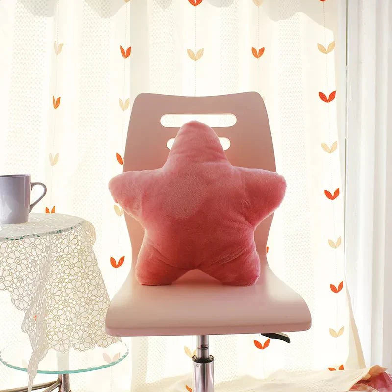 Pastel Coloured Star Shape Soft Cushion 40x40cm Polyester