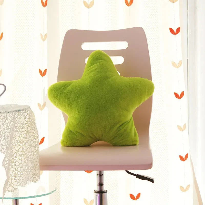 Pastel Coloured Star Shape Soft Cushion 40x40cm Polyester