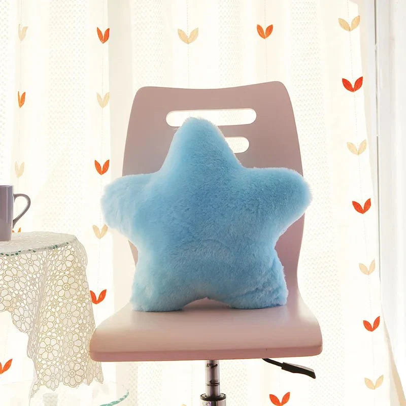 Pastel Coloured Star Shape Soft Cushion 40x40cm Polyester