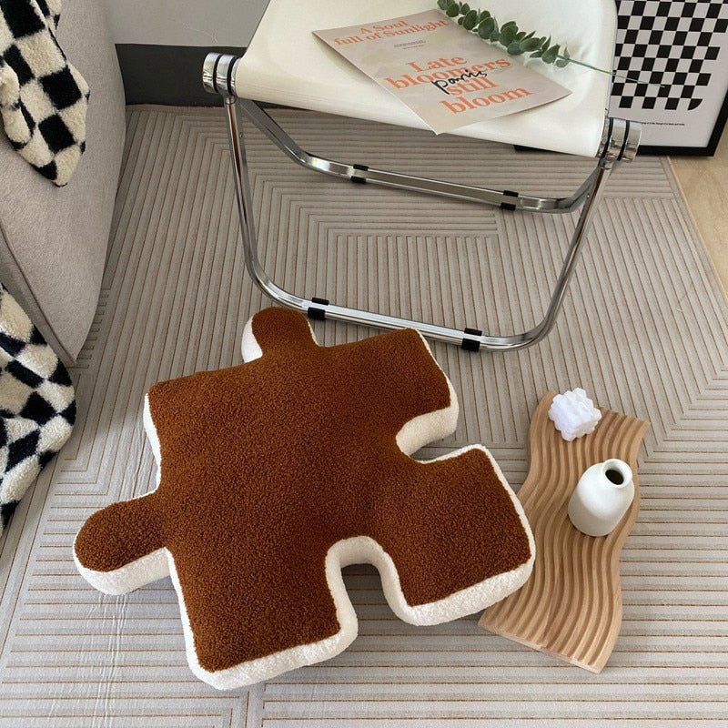 Plush Building Block Puzzle Comfort Cushion 55x55cm