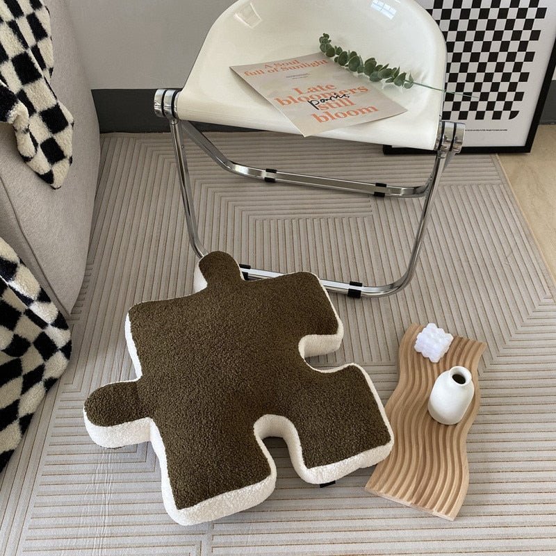 Plush Building Block Puzzle Comfort Cushion 55x55cm