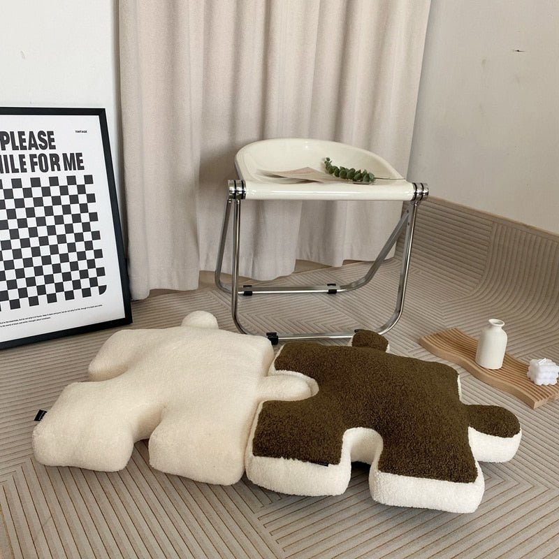 Plush Building Block Puzzle Comfort Cushion 55x55cm