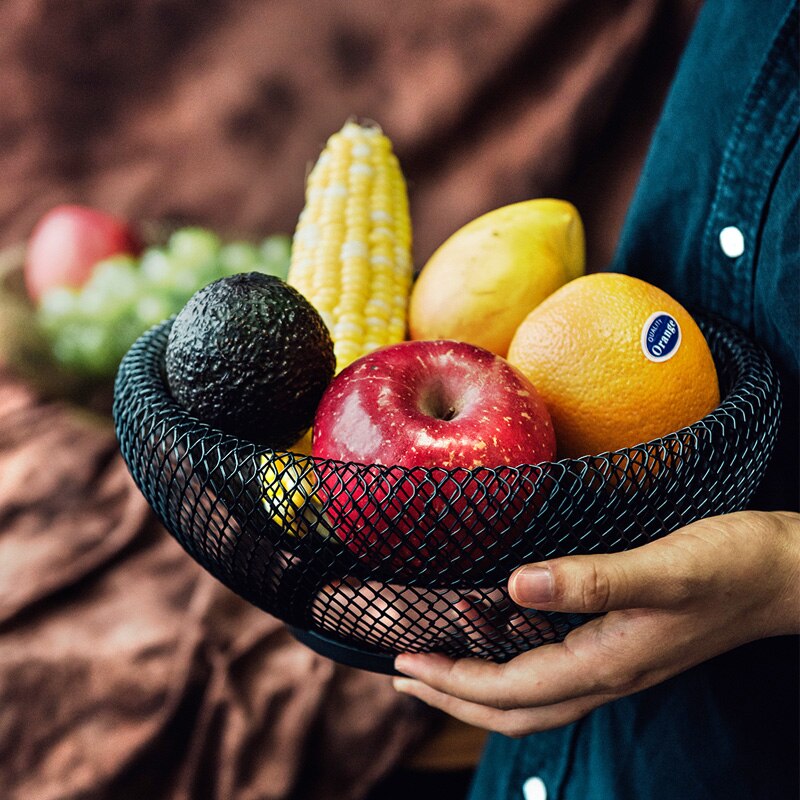 Double-Walled Mesh Fruit Bowl – Decorative Metal Centrepiece